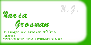 maria grosman business card